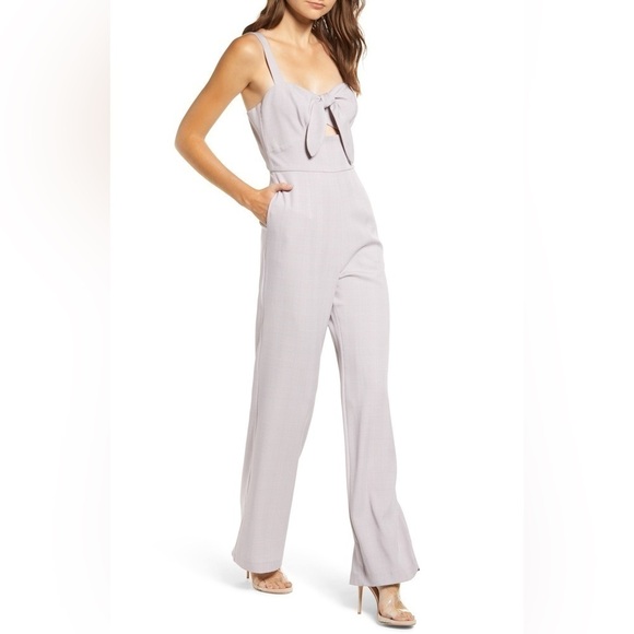 Roxy Glen Plaid Jumpsuit Spring WAYF Neutral Front Cutout Plus Size 3X NWT - Picture 13 of 14